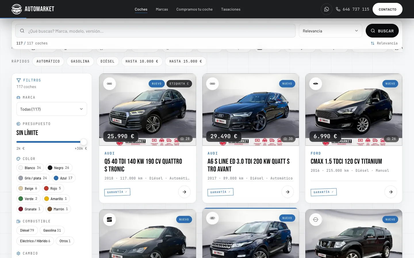 Automarket Durango: funcionalidad representativa del proyecto