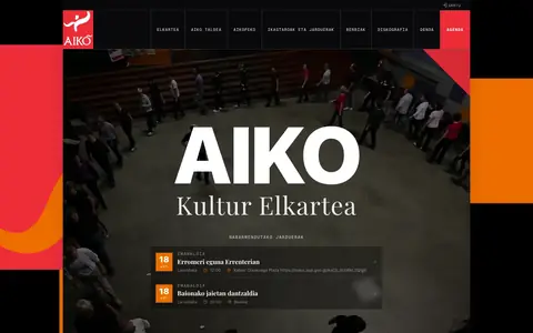 AIKO Taldea: vista principal en escritorio