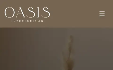 Oasis Interiorismo: vista principal adaptada a móvil