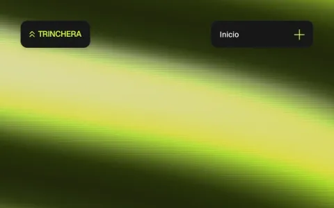 Trinchera: vista principal adaptada a móvil