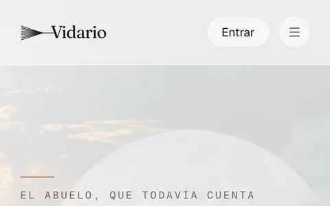 Vidario: vista principal adaptada a móvil
